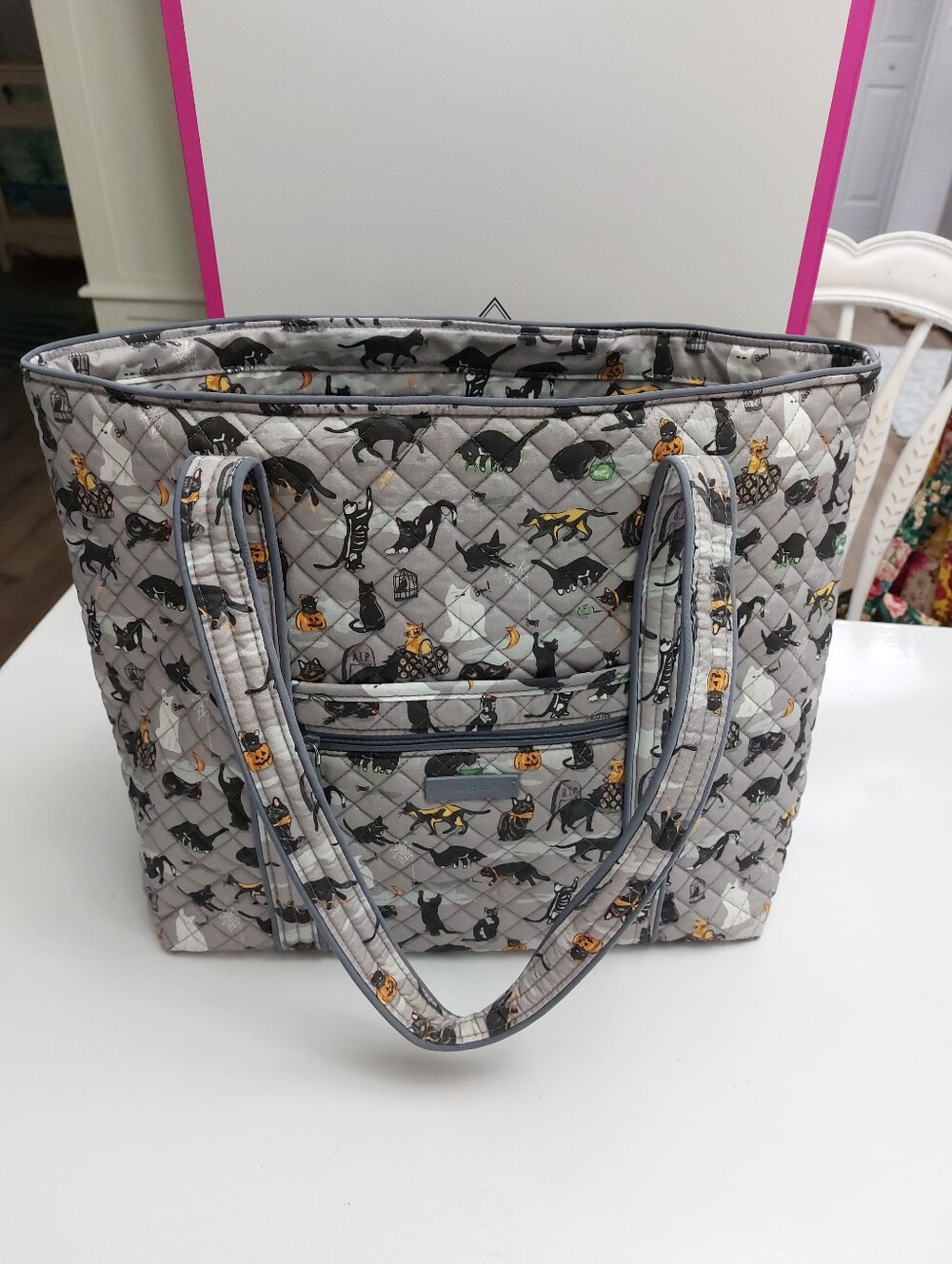 Vera Bradley Large Vera Tote Spooky Cats NWOT